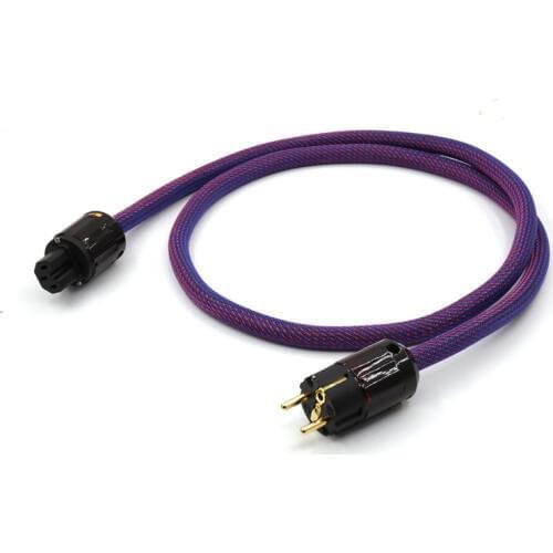 HI-End Audio Grade 6N OFC SCHUKO Power Cable Gold Plated EU Power Plug Cable HIFI Power Cord cable for DVD CD AMP