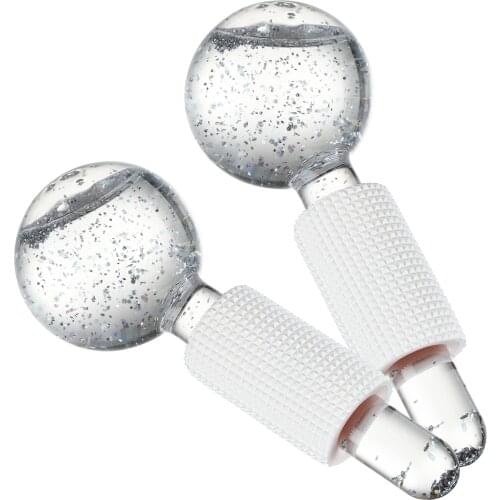 Beauty Ice Hockey Energy Beauty Crystal Ball Facial Cooling Ice Globes Water Wave Face and Eye Massage Skin Care 2pcs/Box