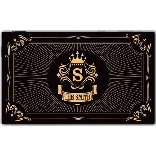 Custom Doormat Personalized Your Name and Initial Non Slip Entrance Indoor Outdoor Welcome Door Mat 30"x18"