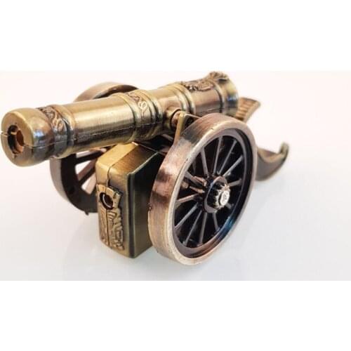 Creative Butane Lighter Turbo Lighter Toy Model Antique Bronze Cannon Windproof Gadgets for Men Smoking Accessories Cool Lighter