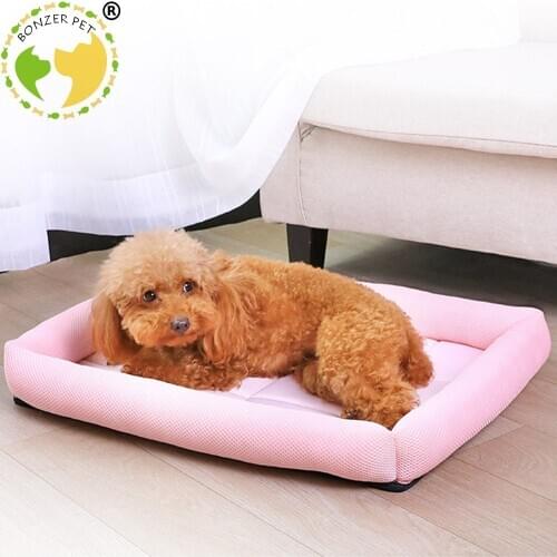 Bonzerpet Dog Bed Cooling Summer Bed Mat For Dogs Cat Sofa Dog Mat Breathable Bed Summer Washable For Small Medium Large Dogs