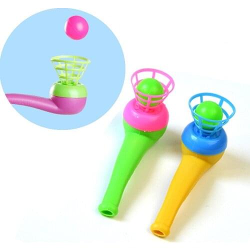 10PCS Creative Novelty Toys Suspended Suspended Pipe Blowing Ball Toys Childrens Educational Suspended Ball Childrens Pipe Toy