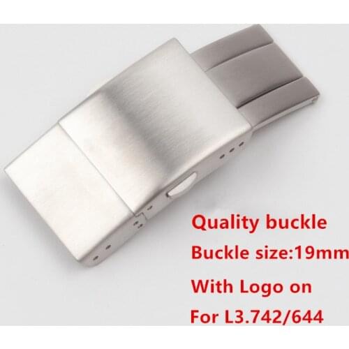 New fasion Style original quality 19mm Folding Buckle for Rubber Watch Strap band for Longines clasp Conquest for L3 L3.742