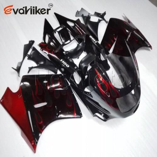 Motorcycle fairing for ZX11R 1990 1991 1992 1993 1994 1995 1996 1997 19978 1999 2000 2001 red flame ABS motor panels