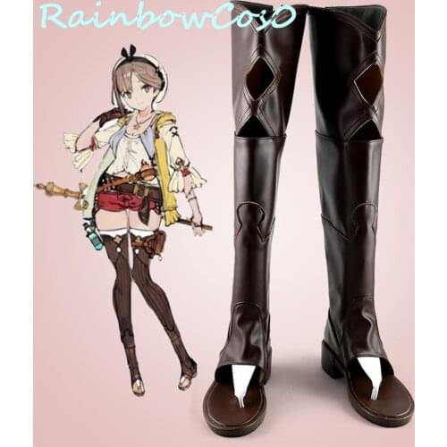RainbowCos0 Cosplay Shoes Atelier Ryza: Ever Darkness & the Secret Hideout Boots Game Anime Halloween