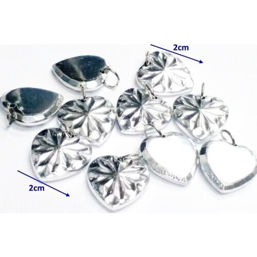 100X silver heart Bead Charms for making Fashion Girl Kids Jewelery Necklace Vintage Cup Cake Topper Decoration DIY Home Craft