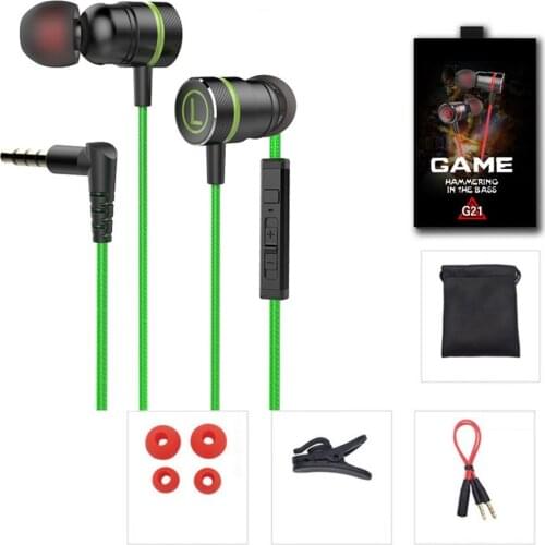 Wired Earphones With Microphone Lightweight Noise Reduction Gaming Earphones In-ear Headset Magnetic Absorption Earbuds