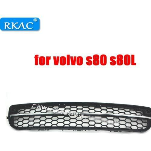 RKAC HOT SALES ABS Car Styling Grill front grills Grille with chrome strip for volvo s80 s80L Auto Accessories 2007-2012