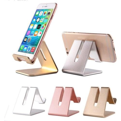 Luxury Rose Gold Desk Phone Holder Aluminum Business Card Holder Phone Rack Desktop Organizer Office Desk Display Stand