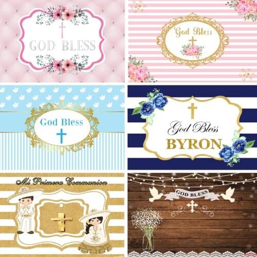 Sensfun Baby Baptism Photography Backdrops Holy Communion Cross Boys Girls Photography Backgrounds For Photo Studio Custom