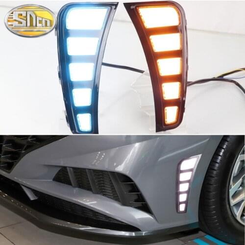 SNCN LED Daytime Running Light For Hyundai Sonata 2020 2021 Car Accessories Waterproof ABS 12V DRL Fog Lamp Decoration