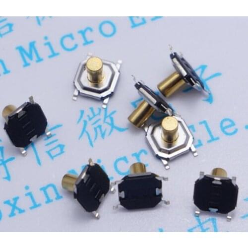 100PCS 4*4*4.3mm 4x4x 4.3MM 4X4X4.3mm Tactile Push Button Switch Tact 4 Pin Switch Micro Switch SMD