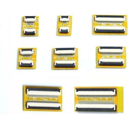 2PCS FPC FFC Flexible Flat Cable Extension Board 0.5mm Pitch 6P 8P 10P 12P 14P 20P 30P 40P 50 Pin Connector