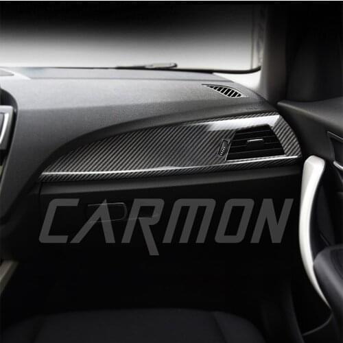 Carbon Fiber Co-pilot Dashboard Air Outlet Frame Air Front Vent Trim Cover Stickers for BMW F20 F21 F22 LHD
