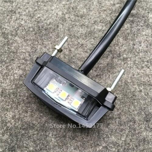 Yecnecty 1 PC Universal 3 LED Motorcycle Licence Plate Light White Motocross Tail Rear Lamp For Honda KTM Trike ATV Aprilia