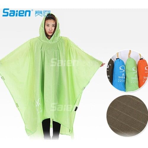 3 in 1 Waterproof Cape Groundsheet Shelter Festival Poncho Outdoor Camping Hiking Backpack Tarp Rain Cover Raincoat Rain Cape
