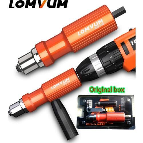 Drillpro Riveting Tool Drill Adapter Upgraded Electric Rivet Nut Gun Cordless Riveter Adaptor for Electric Drill