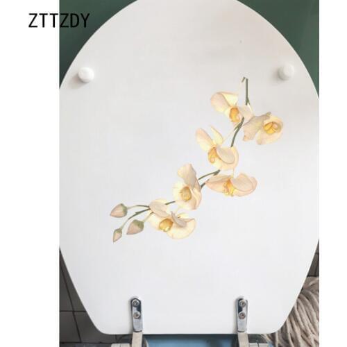 ZTTZDY 11.8*22.4CM Hand Painted Huji Elegant Home Rooms Wall Decal Decor Bathroom Toilet Sticker T2-0292