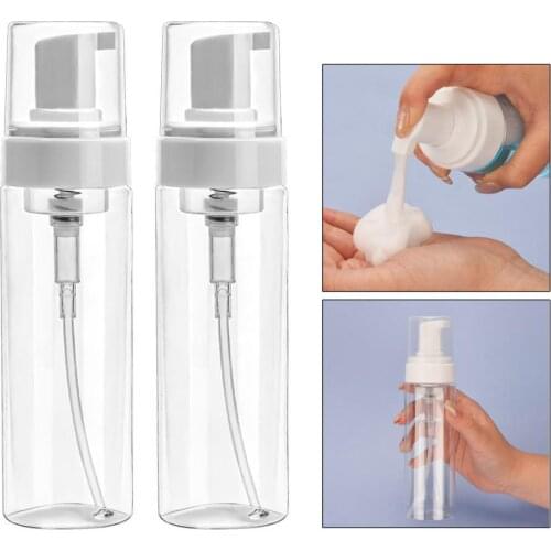 1Pair 200ml Tattoo Bubble Bottle Non-slip Dismountable Plastic Foaming Pump Container for Shampoo Refillable Bottles Accessories