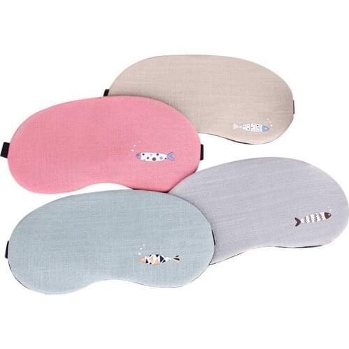 1PCS Sleeping Eye Mask Cotton Soft Sleep Aid Travel Rest Eye Shade Cover Blindfold Unisex Women Men 4 Styles Optinal
