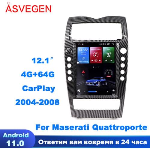 PX3 Vertical Screen For Maserati Quattroporte With Tesla Style Android 9.0 12.1 inch Car Multimedia DVD Player Stereo Radio WIFI