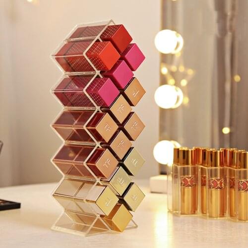 16 Grids Acrylic Makeup Organizer Storage Box Cosmetic Lipstick Holder Jewelry Box Case Display Stand Make Up Organizer