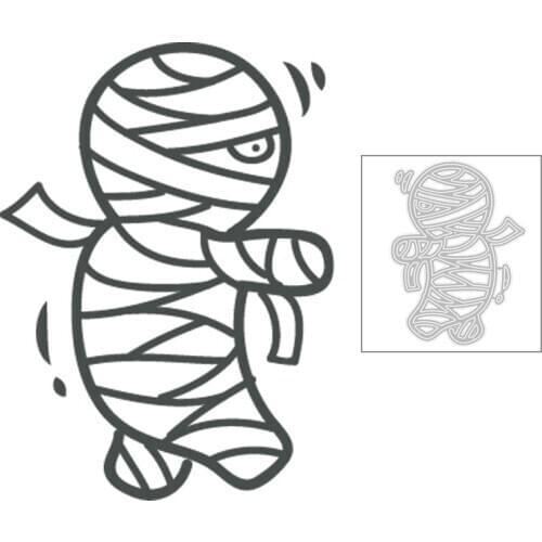 2020 New Halloween DIY Metal Cutting Dies Mummy Pattern Die Cut Scrapbooking For Craft Greeting Card Paper Making no Stamps Sets