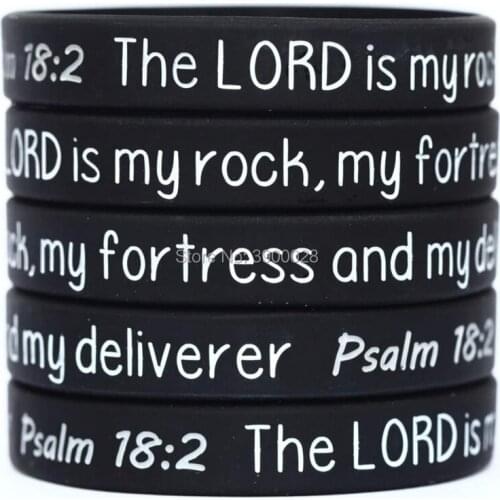 300pcs The Lord is My Rock Silicone Wristband Bracelet Free Shipping By DHL