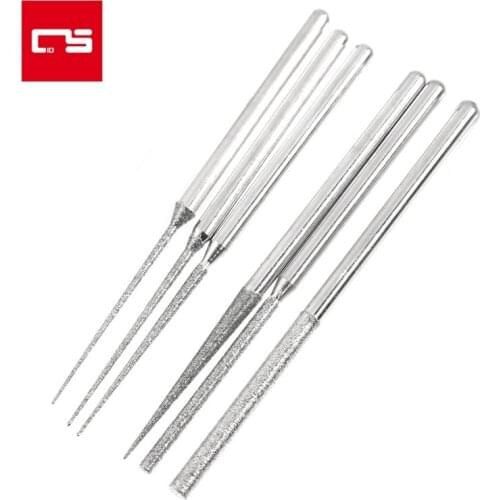 6pcs Shank Grinding Head Mini Stainless Steel Diamond Engraving Needle for Metal Glass Jade Stone Grinding Polishing Tools