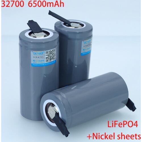 3.2V 32700 6500mAh LiFePO4 Battery 35A Continuous Discharge Maximum 55A High power battery+Nickel sheets