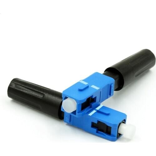 Free shipping 100pcs/lot ≤0.3dB 8802-TLC/3 60mm SC UPC ZF single-mode FTTH Fiber Optic SM Fast Connector SC/UPC Quick-Connector