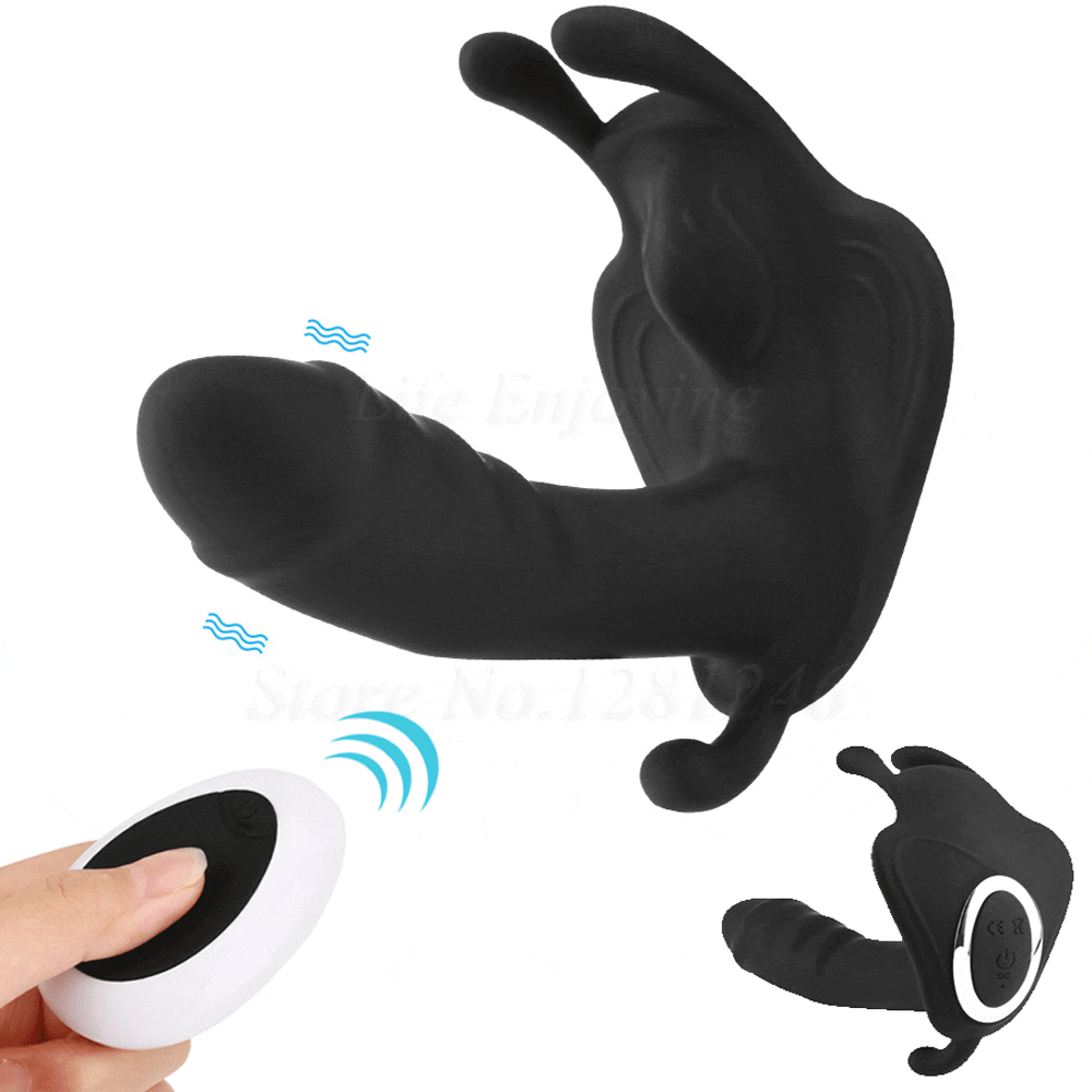 Wireless Remote Control Wearable Butterfly Dildo Vibrator Clitoris Stimulator Sex Toys For Woman Vibrating Panties Womenizer