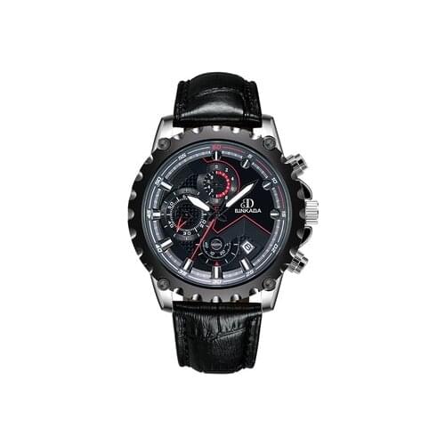 2021 BASID Mens Watches Top Brand Luxury Men Wrist Watch Leather Chronograph Quartz Watch Sports Waterproof Male Clock Relogio