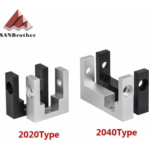 1pcs BLV Ender-3 3D printer parts 2020 2040 profile fixed block , MGN12 linear guide fixed block , silver high quality