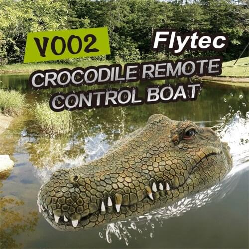 Flytec V002 Remote Control Crocodile head Prank Joke Toy RC Racing Boat Trick Halloween Children Gags Practical Jokes Scare Toys