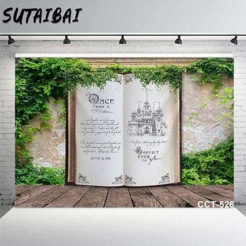 Wedding Ceremony Backdrop Once Upon A Time Book Fairy Ancient Castle Princess Birthday Party Background Photography Photo Studio