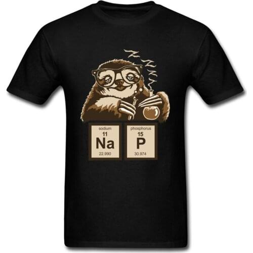 Chemistry Professor Sloth Funny Vintage Tshirt Chemical Element Periodic Table Cute Graphic New T Shirt For Men Custom Gift