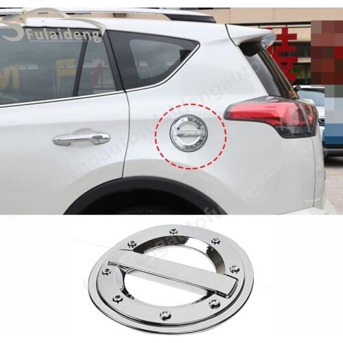 For Toyota RAV4 2014-2018 ABS Chrome Car Exterior Decoration Gas Cap Fuel Tank Cover trim Molding car styling accessories