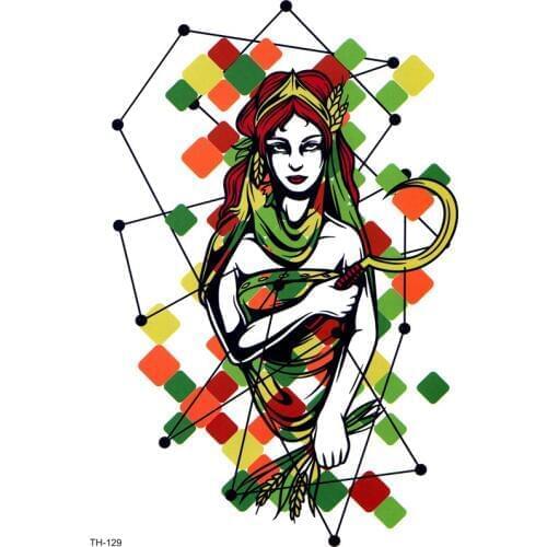 Roman Soldier Waterproof Temporary Tattoos For Men Cosplay Character The Flash Tatoo Sleeve Henna Tattoo Tatouage Temporaire