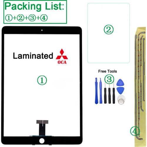 1Pcs Laminated OCA Touch Screen Digitizer For iPad Pro 9.7-inch 2016、10.5-inch 2017、Air 2019 3 3rd Generation Air3