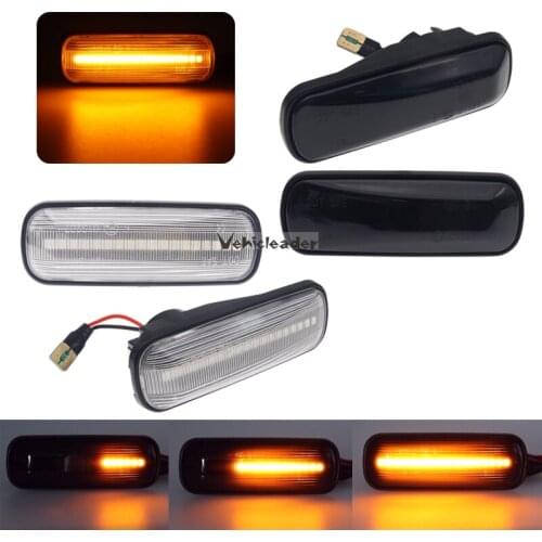 Pair Dynamic Amber LED Car Side Marker Lights Turn Signal Lamps 12V For Honda Civic 1995-1999 Ballade Hatchback Sedan Prelude