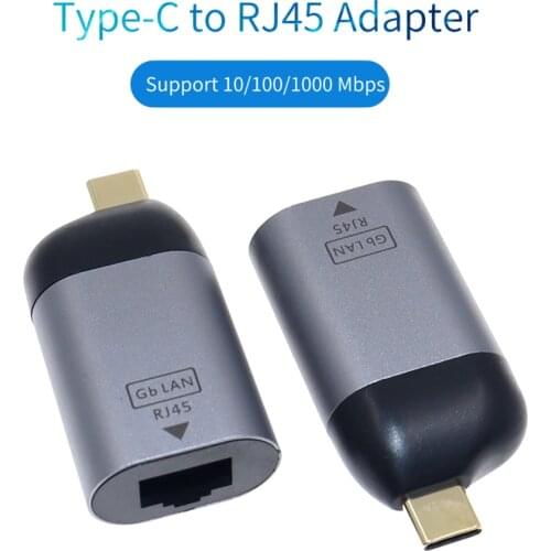 USB C Ethernet Type-C Male to RJ45 Female Adapter for MacBook Laptop Smartphone Type C Network Card USB Ethernet