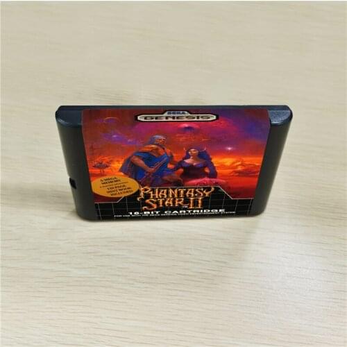 Phantasy Star II 2 - 16 bit MD Games Cartridge For MegaDrive Genesis console Battery Save