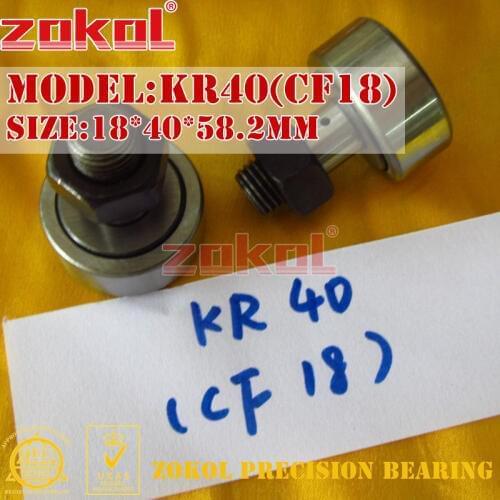 ZOKOL bearing KR40 CF18 Stud type track roller (rolling) bearing 18*40*58.2 M18*1.5