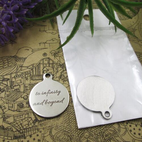 20pcs--"To And Beyond"stainless steel charms 5 styles for choosing DIY Charms for necklace bracelet