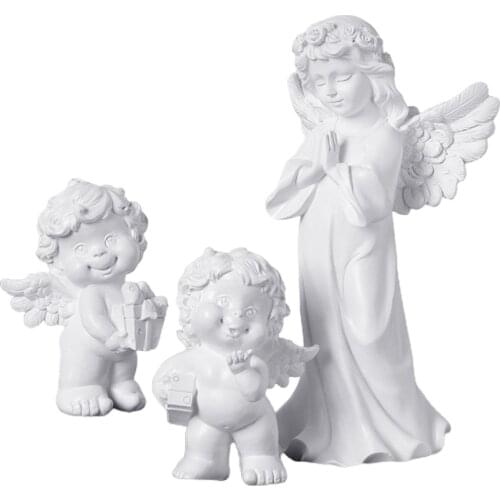 Angel Statue Decoration Figure with Wings Memorial Sculpture Decoration for Home / Garden