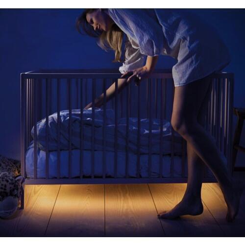 800 Lumen PIR Motion Sensor LED Under Cabinet Lights 2835 90 LEDs 1.5m DC 12V Diode LED Night Lamp cocina Light Bedroom Closet