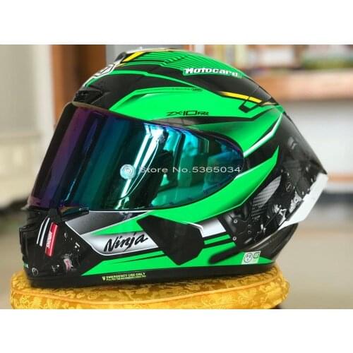 Full Face Motorcycle helmet X14 marquez green KAWAZX-10RR motor helmet Riding Motocross Racing Motobike Helmet