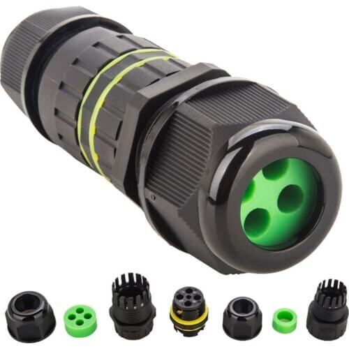 Waterproof Connector Solderless M25S 1 In 2/3/4/5 Out 450V Wire Connector Line Lighting Aviation Connector IP68