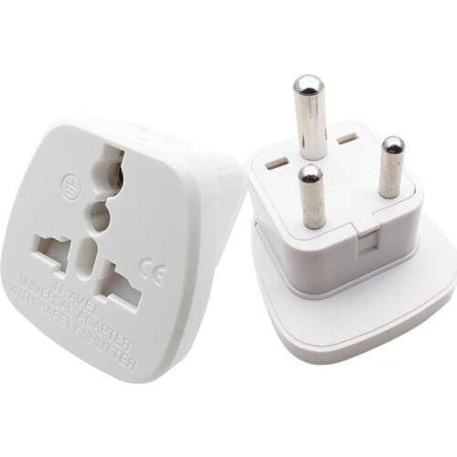 10pcs/Lot Portable Universal Small South Africa Plug Adapter Power Socket Converter India Nepal Chad Travel Tools